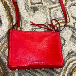 💕Rebecca Minkoff red leather shoulder bag EUC 💕